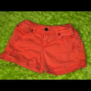 Tangerine girls DKNY hipster shorts size 12